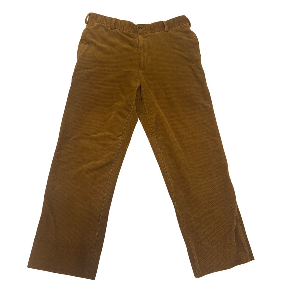 Vintage Bills Khakis Corduroy mens sz 36 x28 brown rust color dress pants hemmed